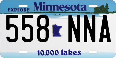 MN license plate 558NNA