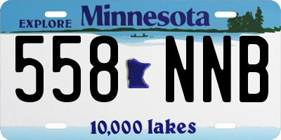 MN license plate 558NNB