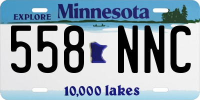 MN license plate 558NNC