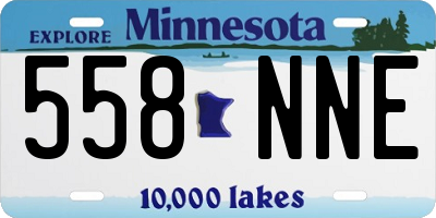 MN license plate 558NNE