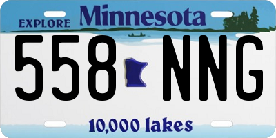 MN license plate 558NNG