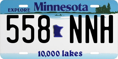 MN license plate 558NNH