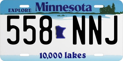 MN license plate 558NNJ
