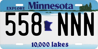 MN license plate 558NNN