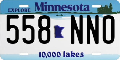 MN license plate 558NNO