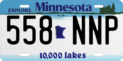 MN license plate 558NNP