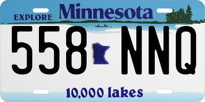 MN license plate 558NNQ