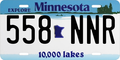 MN license plate 558NNR