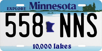 MN license plate 558NNS