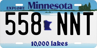 MN license plate 558NNT