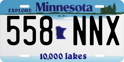 MN license plate 558NNX