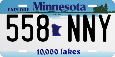 MN license plate 558NNY