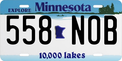 MN license plate 558NOB