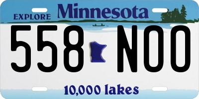 MN license plate 558NOO