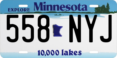 MN license plate 558NYJ