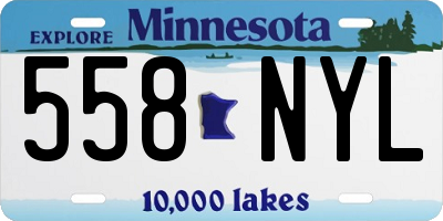 MN license plate 558NYL