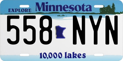 MN license plate 558NYN