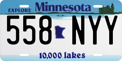 MN license plate 558NYY