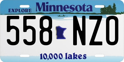 MN license plate 558NZO