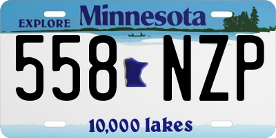 MN license plate 558NZP