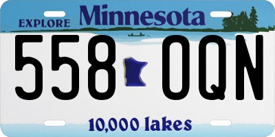 MN license plate 558OQN