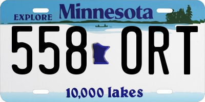 MN license plate 558ORT