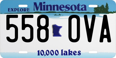 MN license plate 558OVA