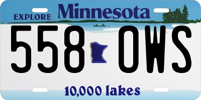 MN license plate 558OWS