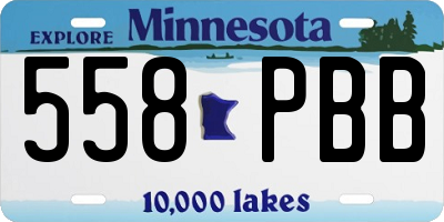 MN license plate 558PBB