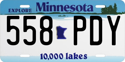 MN license plate 558PDY