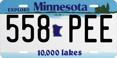 MN license plate 558PEE