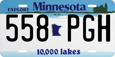 MN license plate 558PGH