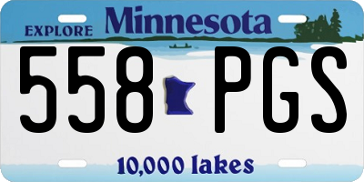 MN license plate 558PGS