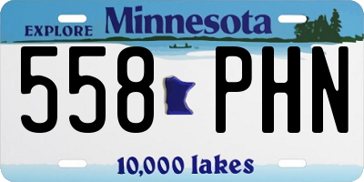 MN license plate 558PHN