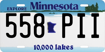 MN license plate 558PII