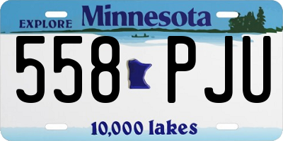 MN license plate 558PJU
