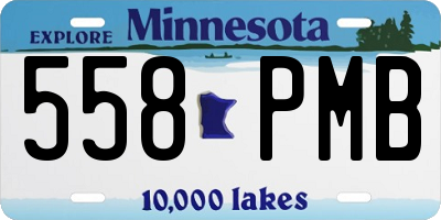 MN license plate 558PMB