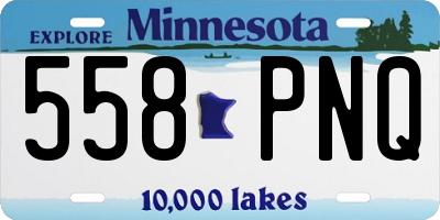 MN license plate 558PNQ