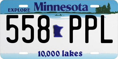 MN license plate 558PPL