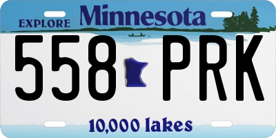 MN license plate 558PRK