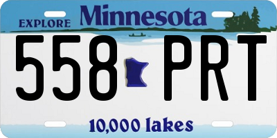 MN license plate 558PRT