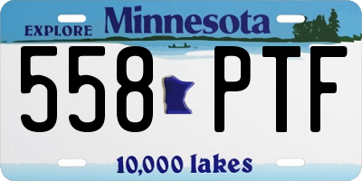 MN license plate 558PTF