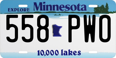 MN license plate 558PWO