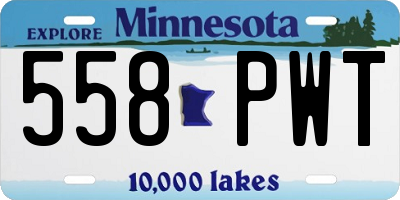MN license plate 558PWT
