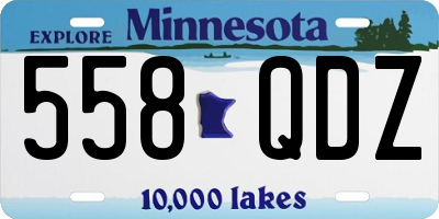 MN license plate 558QDZ