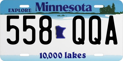 MN license plate 558QQA