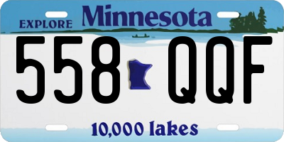 MN license plate 558QQF