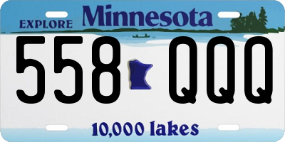 MN license plate 558QQQ