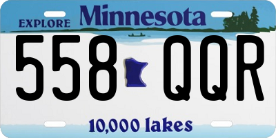 MN license plate 558QQR