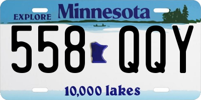 MN license plate 558QQY